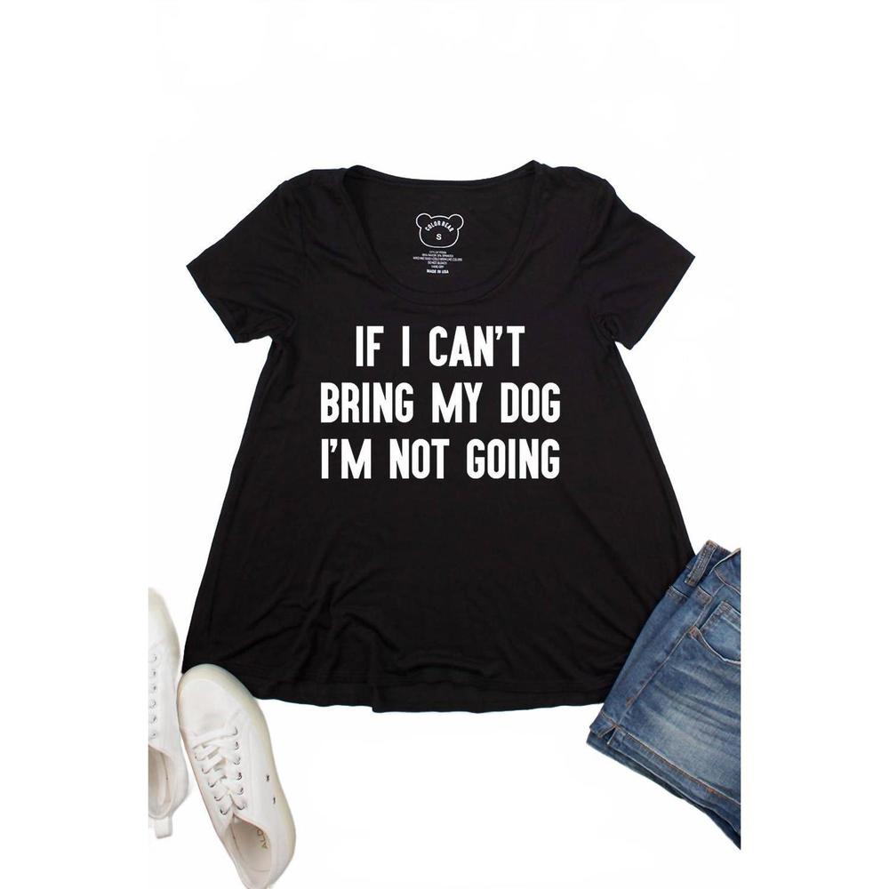 NEW COLOR BEAR women's if i cant bring my dog in black